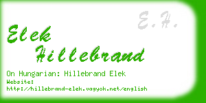 elek hillebrand business card